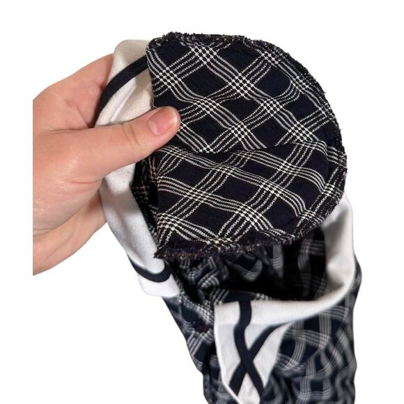 Vintage 90's Coco Bianco Prairie Dress Navy Blue Stripe Gingham Cottagecore - Picture 6 of 6